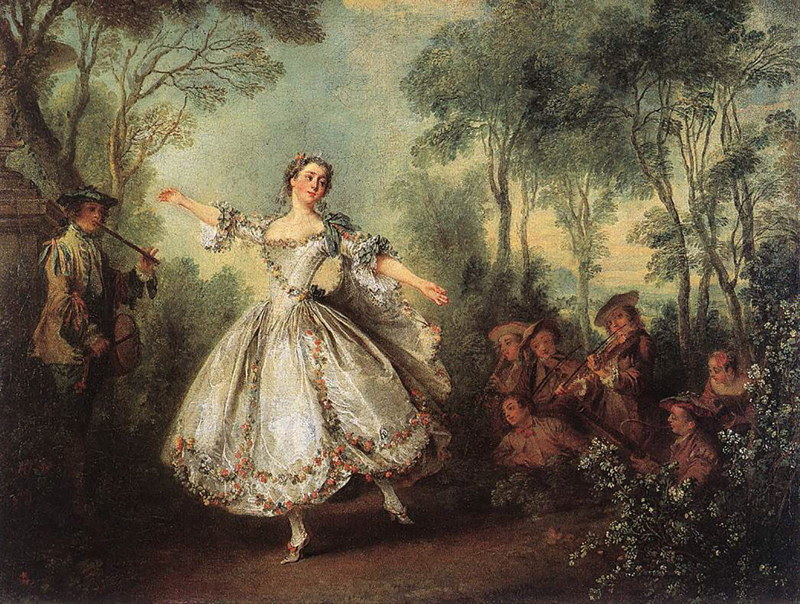 Représentation de la danseuse dite La Camargo dansant