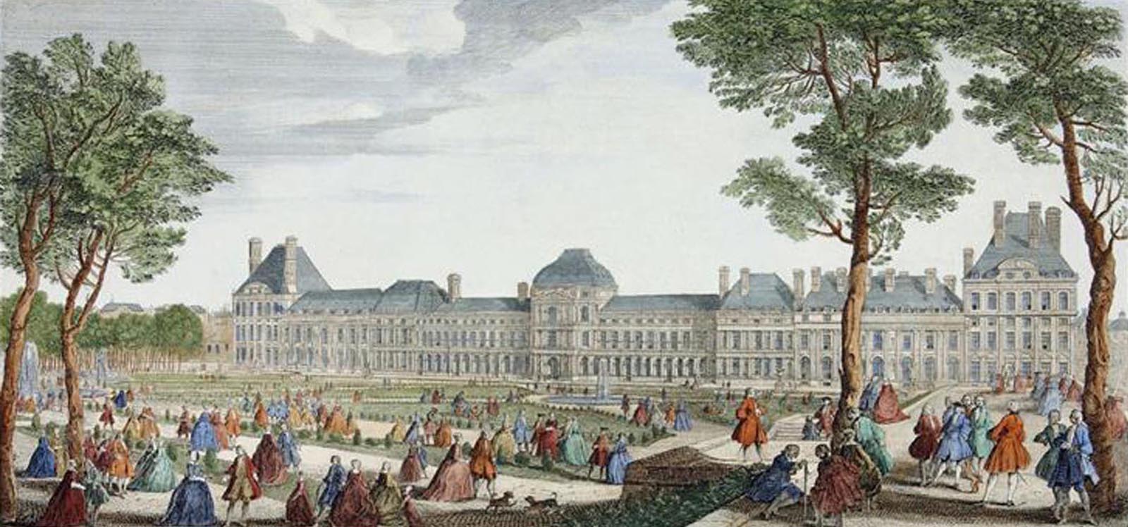 Gravure de Jacques Rigaud intitulée Les Promenades du Palais des Tuileries