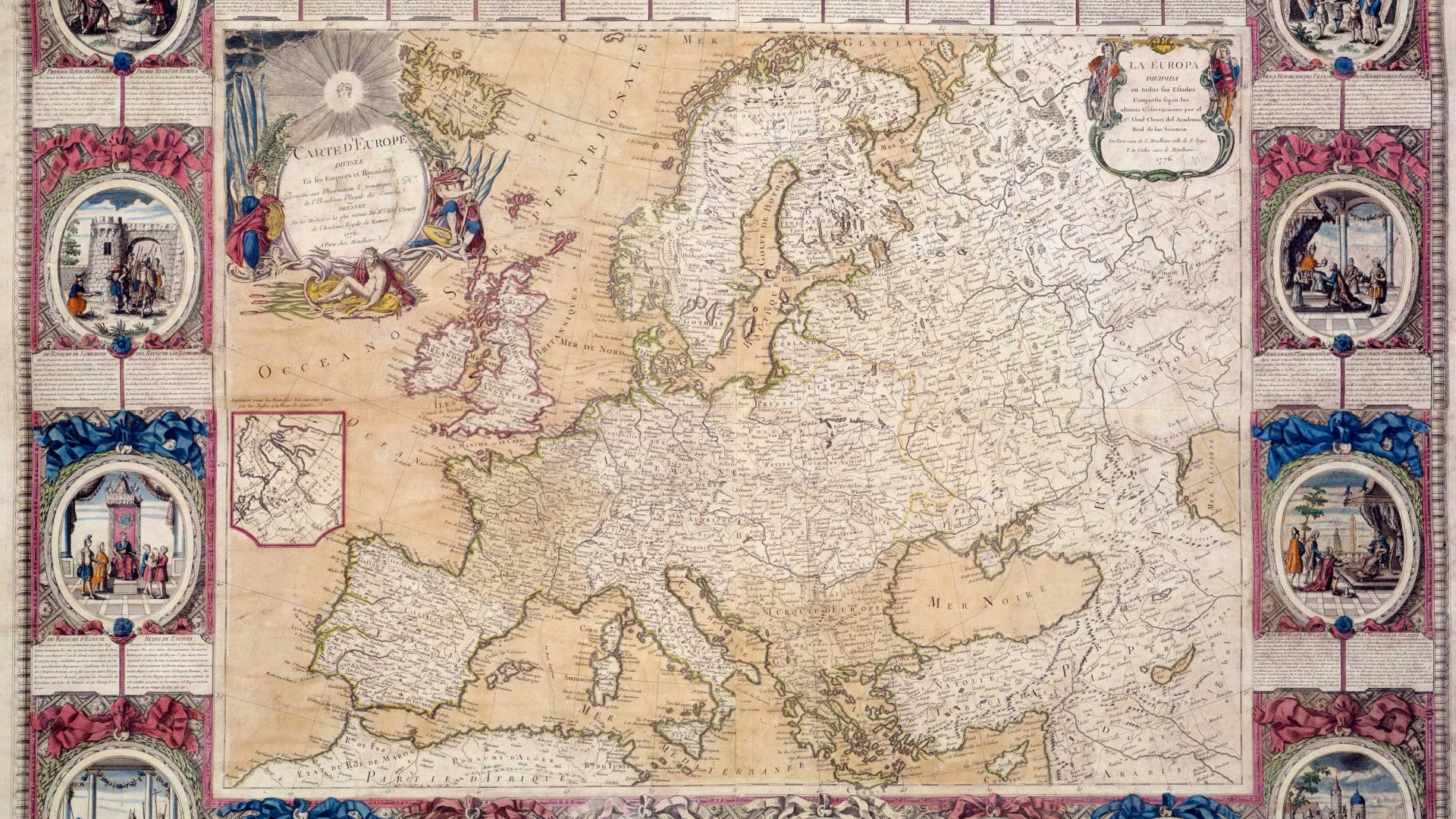 Carte de l'Europe en 1776